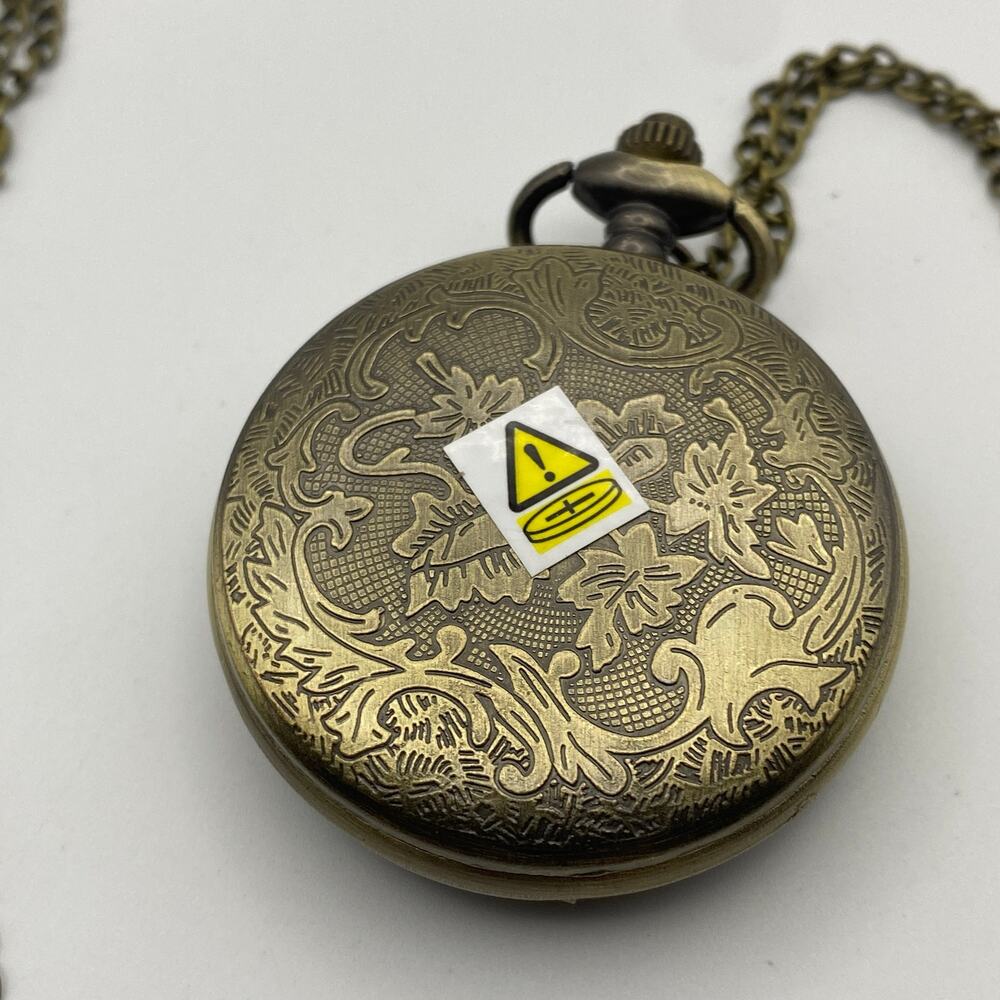 Antique-Style Bronze Pocket Watch - Quartz Movement - Picture 4 of 6